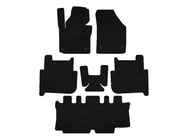 Volkswagen Touran 2003-2010 гг. Текстильные Коврики Premium (3 Ряда, 2006-2010, 7-местный, Черный) фото 1