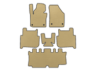 Volkswagen Touran 2003-2010 гг. Коврики EVA (3 ряда, 2006-2010, 7-местный, Бежевые) фото 1