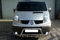 Opel Vivaro 2001–2015 гг. Кенгурятник WT003-4 (нержавейка) Без надписи фото 12