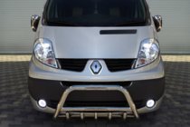Opel Vivaro 2001–2015 гг. Кенгурятник WT003-4 (нержавейка) Без надписи фото 3