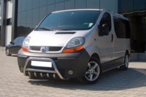Opel Vivaro 2001–2015 гг. Кенгурятник WT003-4 (нержавейка) Без надписи фото 13