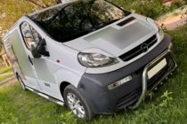 Opel Vivaro 2001–2015 гг. Кенгурятник WT003-4 (нержавейка) Без надписи фото 5