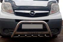Opel Vivaro 2001–2015 гг. Кенгурятник WT003-4 (нержавейка) Без надписи фото 7