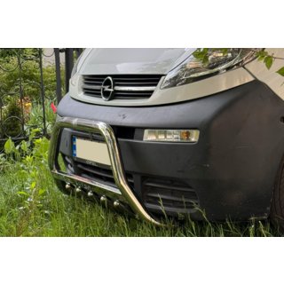 Кенгурятник WT003-4 (нержавейка) Opel Vivaro 2001–2015 гг. фото 4