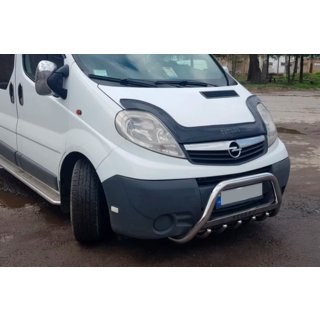 Кенгурятник WT003-4 (нержавейка) Opel Vivaro 2001–2015 гг. фото 1