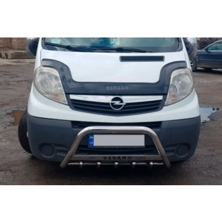 Кенгурятник WT003-4 (нержавейка) Opel Vivaro 2001–2015 гг. фото 2