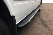 Volkswagen LT 1995-2006 гг. Боковые Подножки Duru (2 шт., Алюминий) фото 1