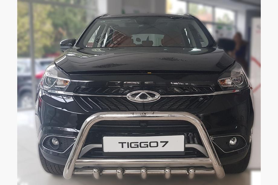 Chery Tiggo 7 2016-2019 гг. Кенгурятник WT003 (нержавейка) Image