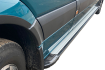 Volkswagen Crafter 2006-2016 гг. Боковые Подножки Rainbow (2 шт., Алюминий) фото 2