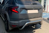 Dacia Duster 2024- гг. Задняя защита AK007 (нержавейка) фото 1