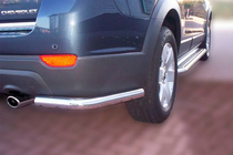 Chevrolet Captiva 2006-2019 гг. Задние уголки AK003 (2 шт., нержавейка) фото 1