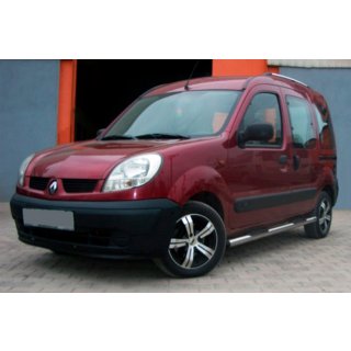 Боковые трубы (2 шт., нержавейка) Renault Kangoo 1998-2008 гг. фото 2