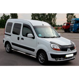 Боковые трубы (2 шт., нержавейка) Renault Kangoo 1998-2008 гг. фото 4
