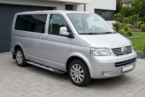 Volkswagen T5 Transporter 2003-2010 гг. Боковые Подножки Sunrise (2 шт., Алюминий) Длинная База фото 1