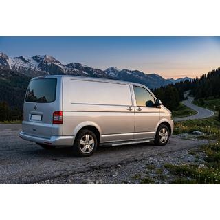 Боковые Подножки Duru (2 шт., Алюминий) Volkswagen T5 Transporter 2003-2010 гг. фото 2