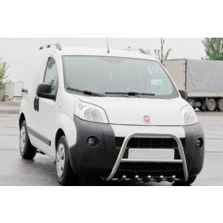 Кенгурятник WT006 (нержавейка) Fiat Fiorino/Qubo 2008-2024 гг. фото 2