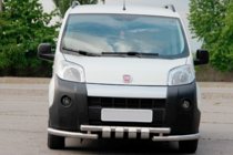 Fiat Fiorino/Qubo 2008-2024 гг. Передняя Защита Shark Нержавейка фото 1