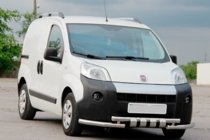 Fiat Fiorino/Qubo 2008-2024 гг. Передняя Защита Shark Нержавейка фото 2
