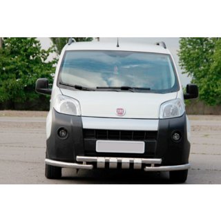 Передняя Защита Shark Нержавейка Fiat Fiorino/Qubo 2008-2024 гг. фото 1