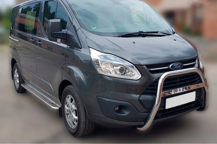 Ford Custom 2013-2022 гг. Кенгурятник WT006 F1-55 (нержавейка) Image
