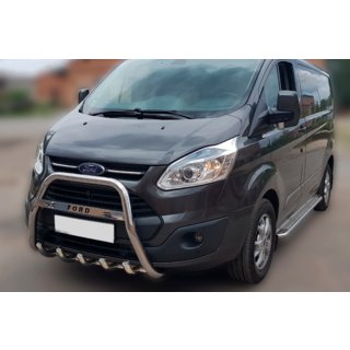 Кенгурятник WT006 F1-56 (нержавейка) Ford Custom 2013-2022 гг.