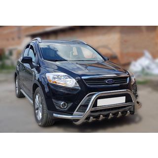 Кенгурятник WT003-Exclusive (нерж.) Ford Kuga 2008-2013 гг. фото 2