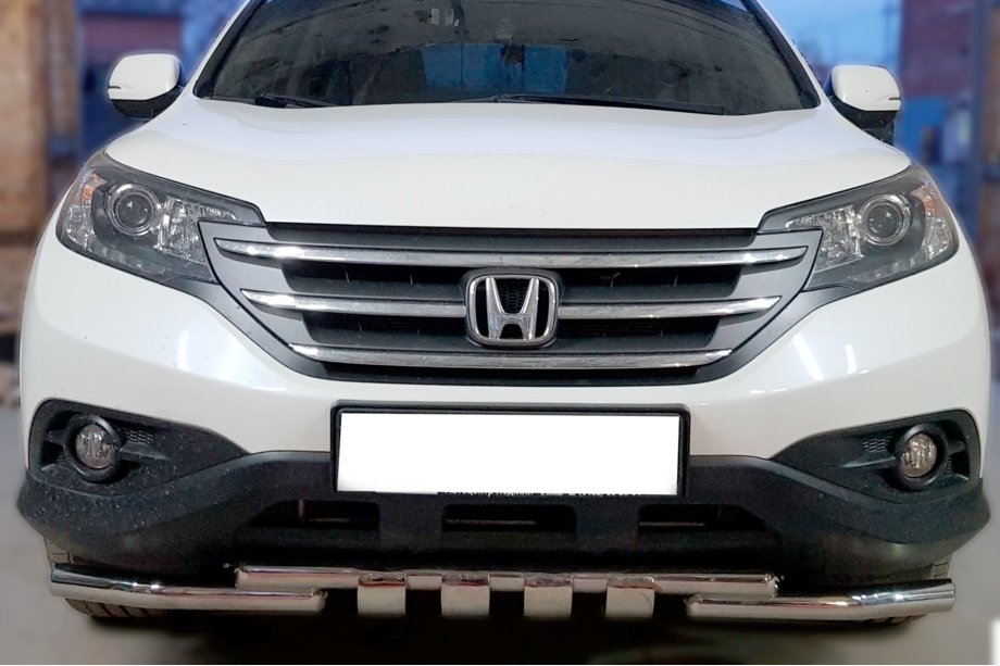 Honda CRV 2012-2016 гг. Передняя Защита Shark Нержавейка Image
