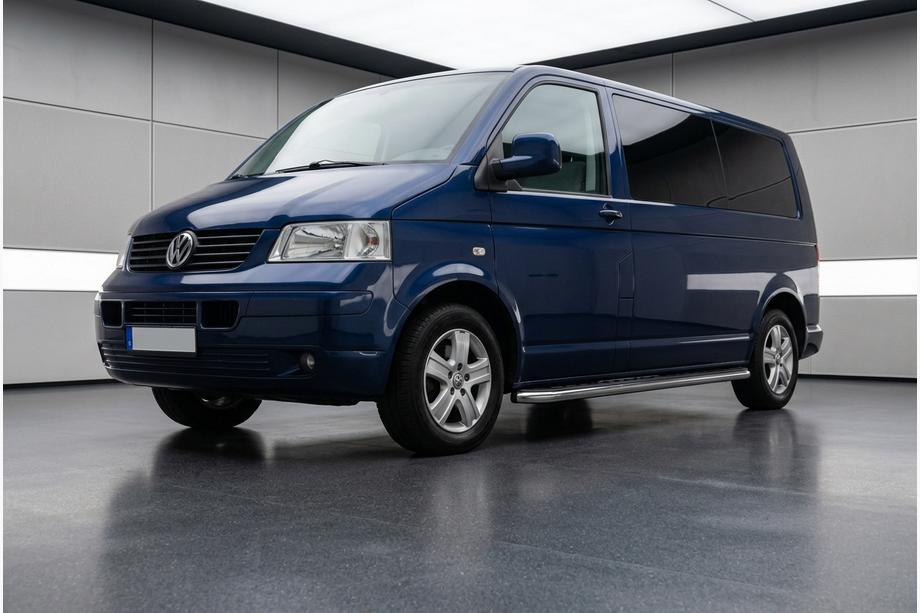 Volkswagen T5 Multivan 2003–2010 гг. Боковые Подножки Maydos V1 (2 шт., Алюминий и Нержавейка) Фото 1