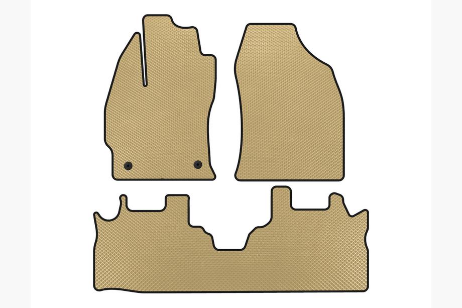 Toyota Prius Plus Коврики EVA (2 ряда, Бежевые) Image