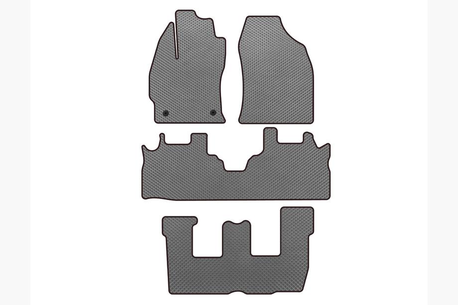 Toyota Prius Plus Коврики EVA (3 ряда, Серые) Image