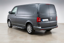 Volkswagen T5 2010-2015 гг. Боковые Подножки Sunrise (2 шт., Алюминий) фото 1