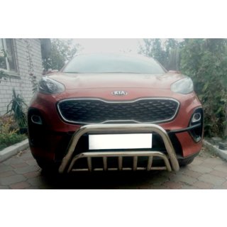 Передняя Дуга WT002 (Нержавейка) Kia Sportage 2015-2021 гг. фото 1
