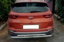 Kia Sportage 2015-2021 гг. Задняя защита AK002-2 (нерж. сталь) фото 1