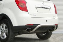 SsangYong Action 2005-2018 гг. Задняя защита AK006 (нержавейка) фото 2