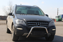 Mercedes ML W164 2005-2011 гг. Передняя защита WT006 (нержавейка) фото 1