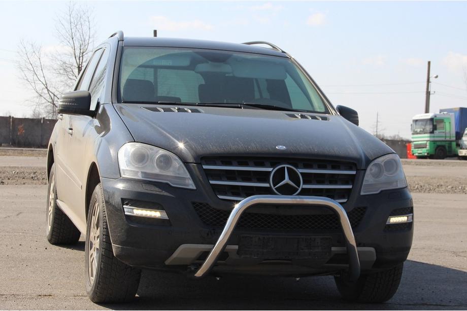 Mercedes ML W164 2005-2011 гг. Передняя защита WT006 (нержавейка) Image