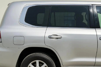 Lexus LX570/450d 2008-2022 гг. Полный комплект оконных молдингов Дизайн 2025 (2008-2015, нержавейка) фото 2