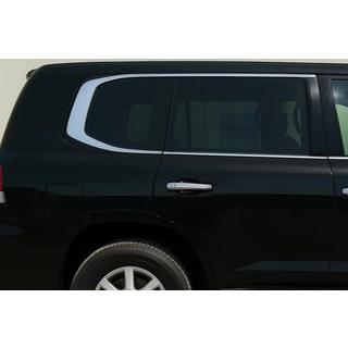 Полный комплект оконных молдингов Дизайн 2025 (2008-2015, нержавейка) Lexus LX570/450d 2008-2022 гг. фото 1