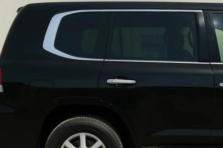 Lexus LX570/450d 2008-2022 гг. Полный комплект оконных молдингов Дизайн 2025 (2008-2015, нержавейка) Image