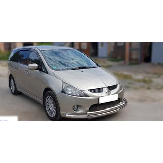 Передняя защита ST014 (нержавейка) Mitsubishi Grandis 2003-2011 гг. фото 3