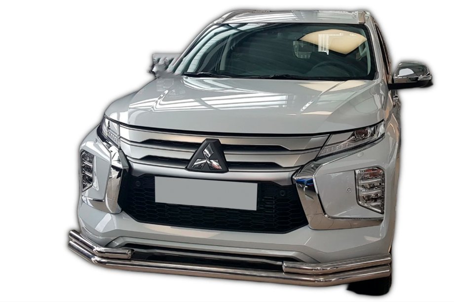 Mitsubishi Pajero Sport 2015- гг. Передняя защита ST085 (2020+, нержавейка) Фото 2
