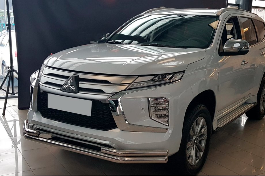 Mitsubishi Pajero Sport 2015- гг. Передняя защита ST085 (2020+, нержавейка) Фото 1