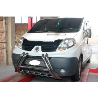 Передняя защита F1-01 (нержавейка) Opel Vivaro 2001–2015 гг. фото 2