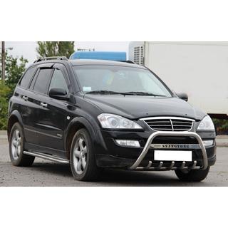 Кенгурятник WT004 Нержавейка SsangYong Kyron 2005-2014 гг. фото 2