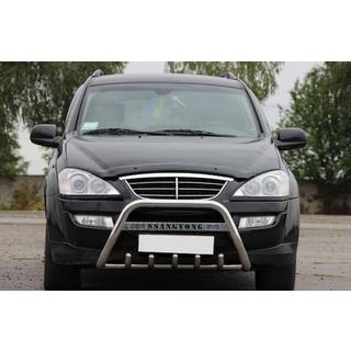 Кенгурятник WT004 Нержавейка SsangYong Kyron 2005-2014 гг. фото 1