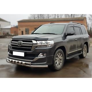 Передняя дуга ST015 (2015+, нерж. сталь) Toyota Land Cruiser 200 2007-2021 гг. фото 3
