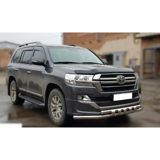 Передняя дуга ST015 (2015+, нерж. сталь) Toyota Land Cruiser 200 2007-2021 гг. фото 2