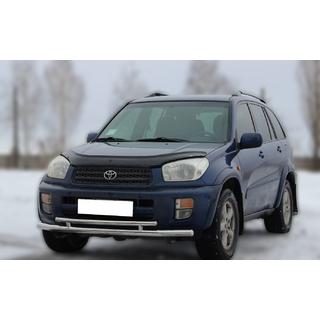 Передняя защита ST014-1 (нержавейка) Toyota Rav 4 2001-2005 гг. фото 3