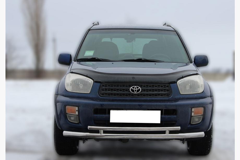 Toyota Rav 4 2001-2005 гг. Передняя защита ST014-1 (нержавейка) Image