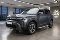 Renault Duster 2024- гг. Боковые пороги Allmond Grey (2 шт., алюминий) фото 1